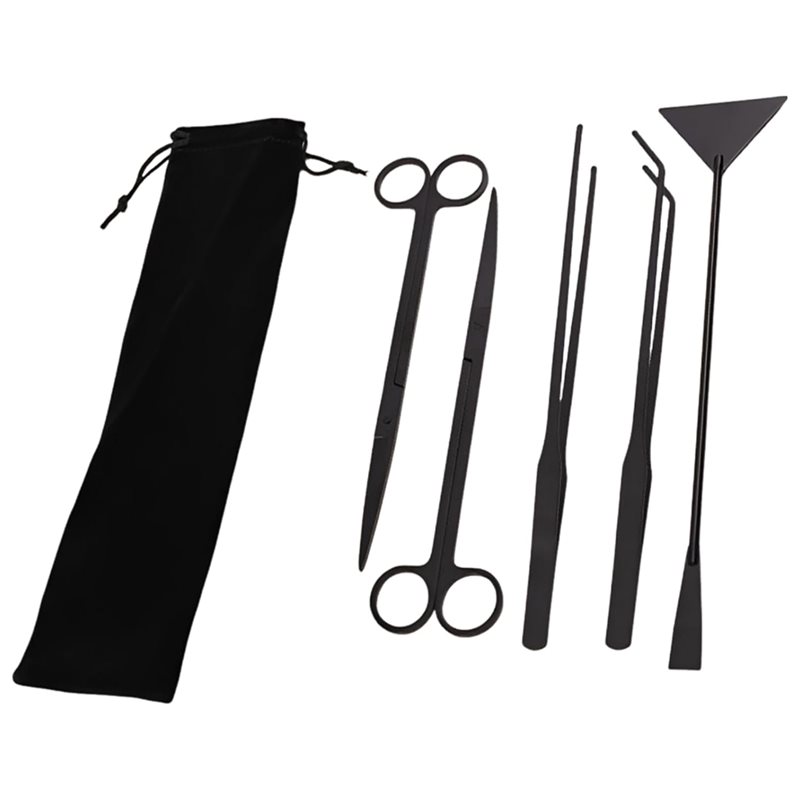 Planted Aquarium Tool Kit - TFORU-Long Black Stainless Steel Aquascaping Tool