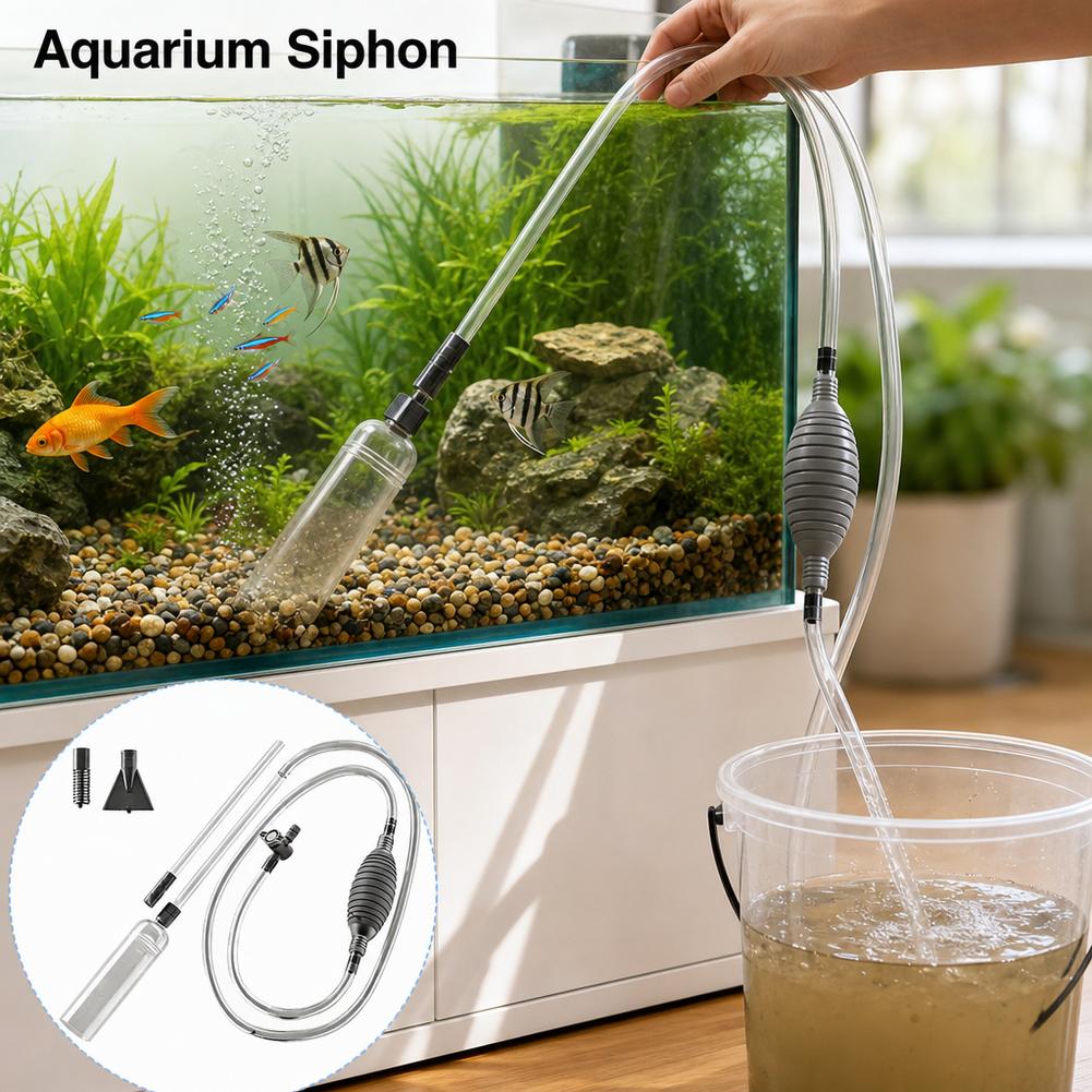 Manual Aquarium Siphon Fish Ta - Planted Aquarium Cleaning review and price