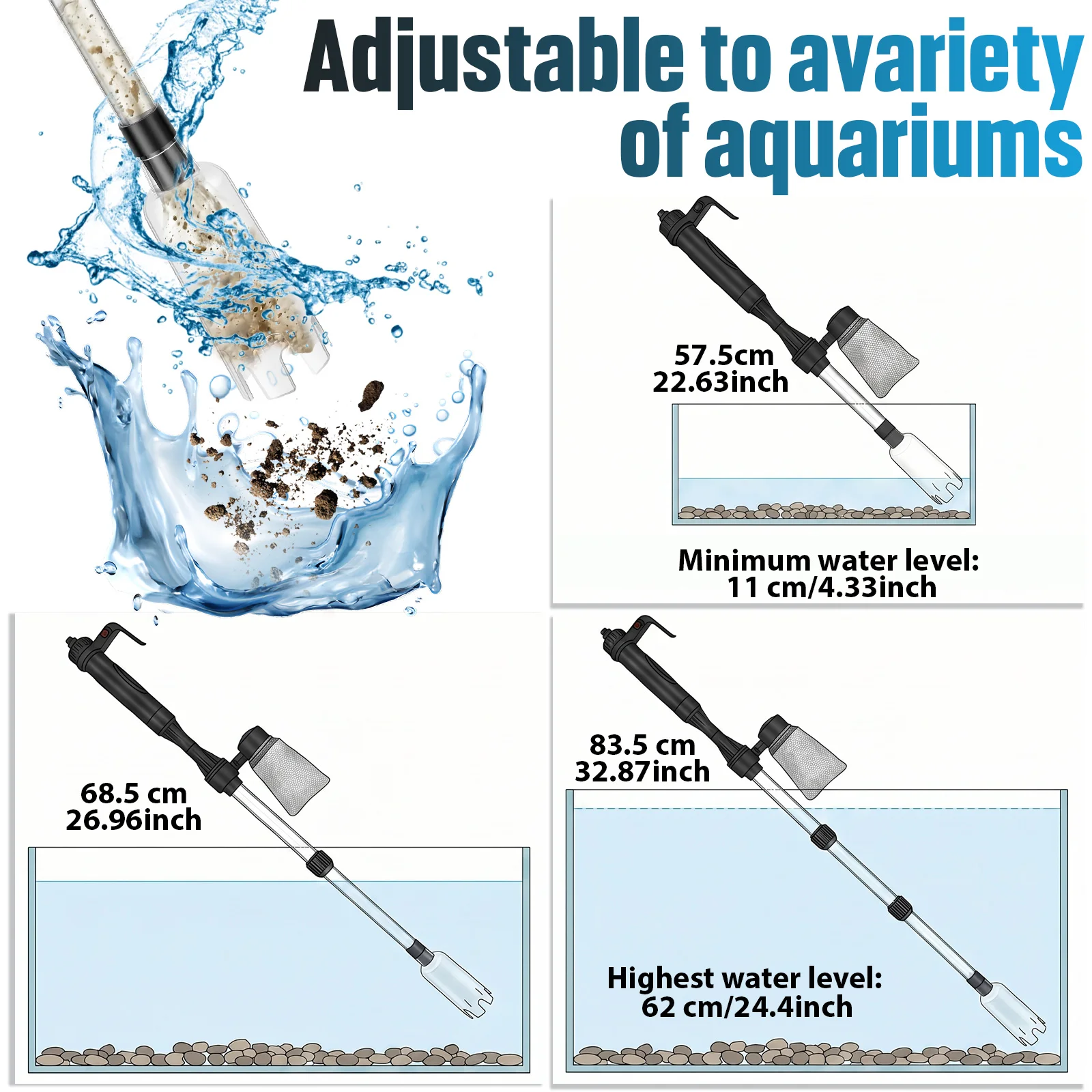 Aquarium Vacuum Gravel Cleaner - Planted Aquarium Cleaning review and price