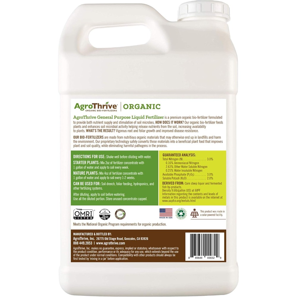 AgroThrive All Purpose Organic - Liquid Fertilizer All In review and price
